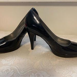 Black patton low-platform heels. Size 9. $15